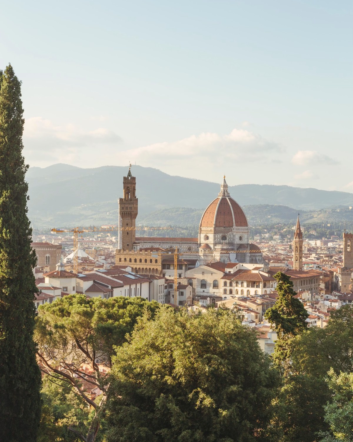 Firenze vista dalle colline, con il Duomo e Palazzo Vecchio